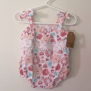 Chick Pea sunsuit and headband set